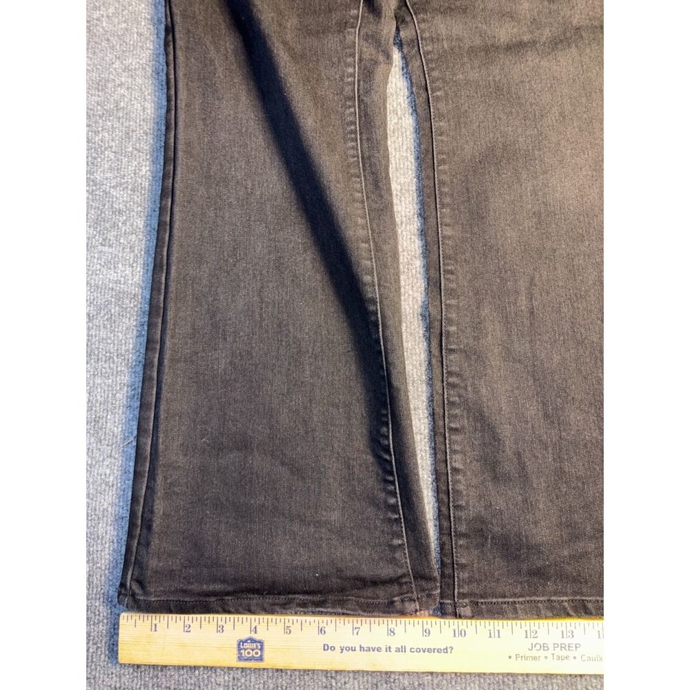 Coldwater Creek Bootcut Jeans Womens 12 Black Denim Stretch Dark Wash Low Waist - Picture 4 of 12
